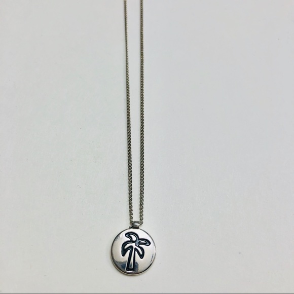 Palm tree silver necklace - Picture 1 of 6